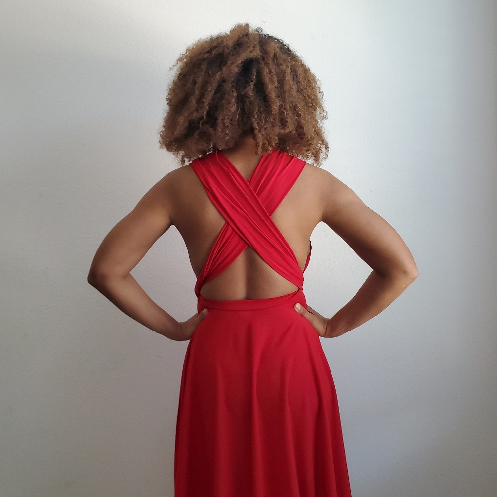 Red Multi-Way Dress - Picture 2 of 7